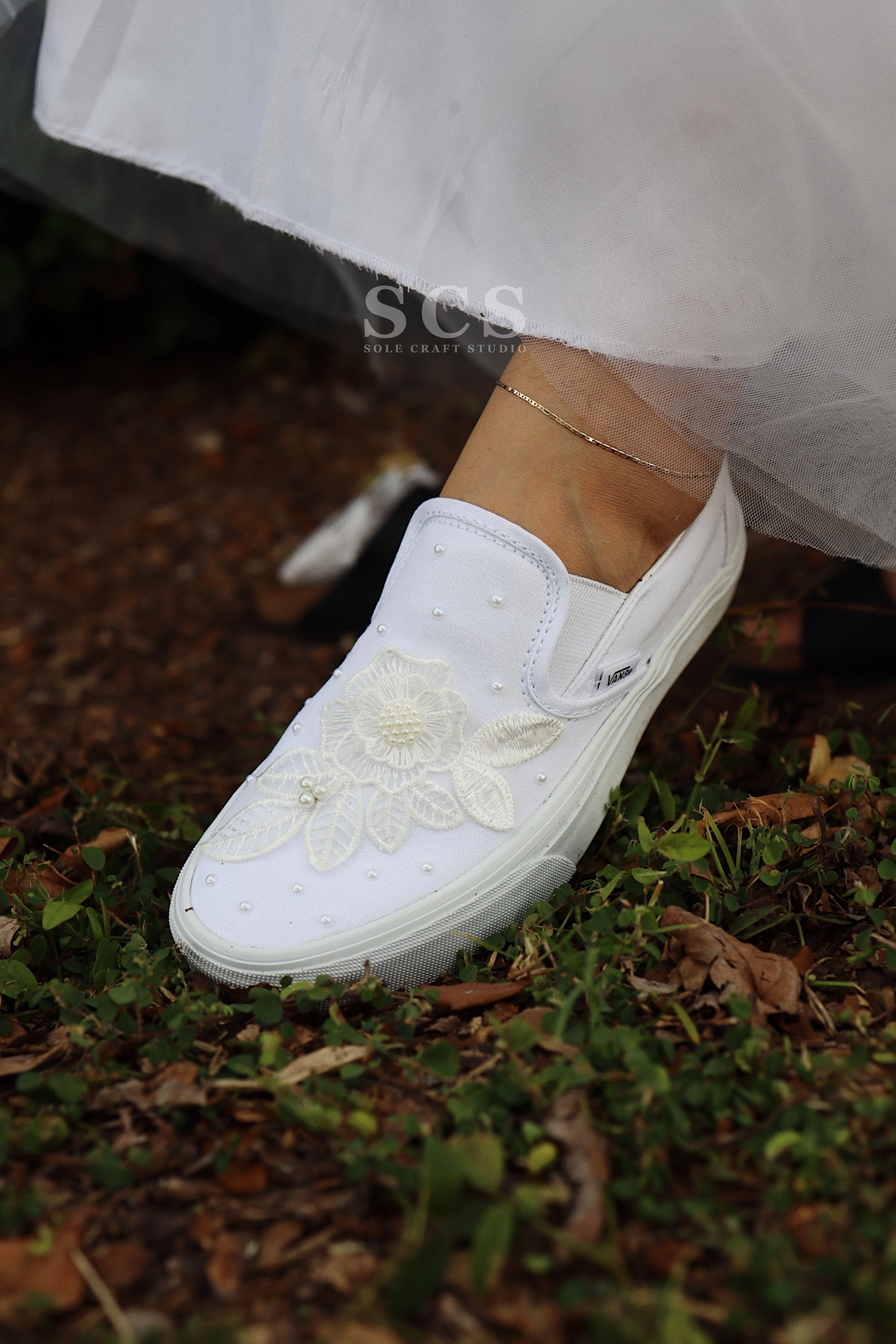 Floral Slip-On Canvas Suede Slip On