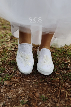 Slip On Ankle Booties Floral Slip-On Canvas