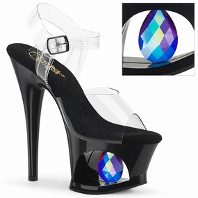 7 " Cut-out Platform With Teardrop Crystal (MOON-708DIA) Ecco Flair Mary Jane Shoes