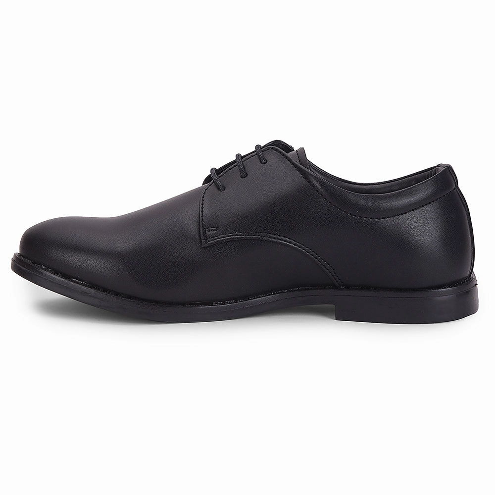 Fortune Black Formal Lacing Derby Shoes For Men MONTRICH-E By Liberty Shoes Speed Lace Up