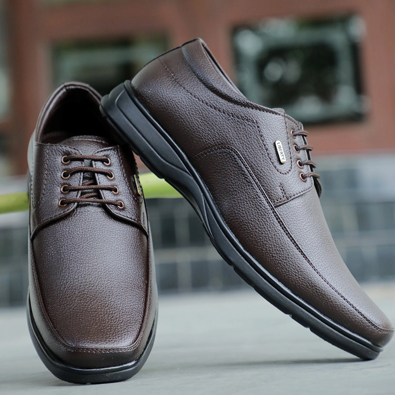 Lace-up Meaning In Shoes Fortune Brown Formal Lacing Derby Shoes For Men HOL-131E By Liberty