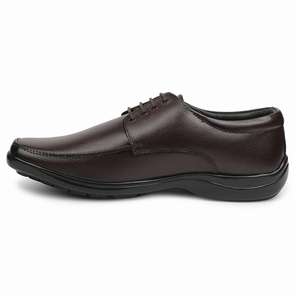 Oxford Style Lace Up Shoes Fortune Brown Formal Lacing Derby Shoes For Men REL-1 By Liberty