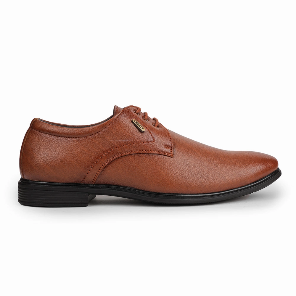Fortune Tan Formal Lacing Derby Shoes For Men HOL-130E By Liberty Derby Formal Shoes