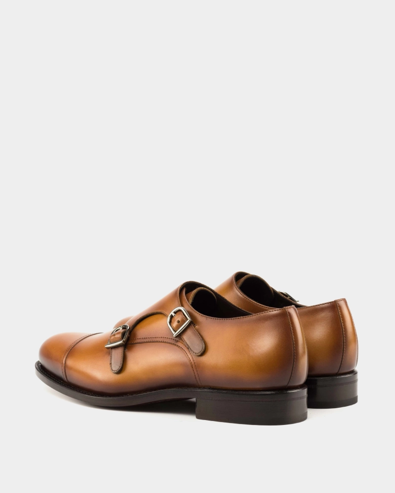 Brogues Heren Francis Cognac Calf Double Monk