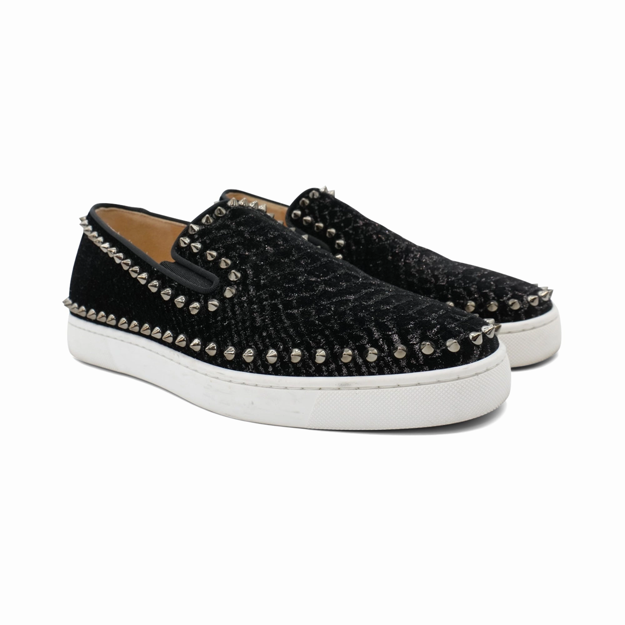 Christian Louboutin Spike Slip-On Sneakers - Men's 41 Slip On Winter Clogs