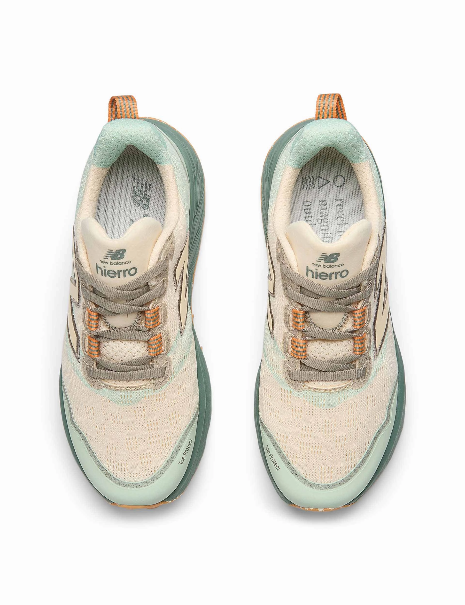 Trail Glove Barefoot Running Shoe Fresh Foam X Hierro v9 Shoes - Calcium/Dark Juniper