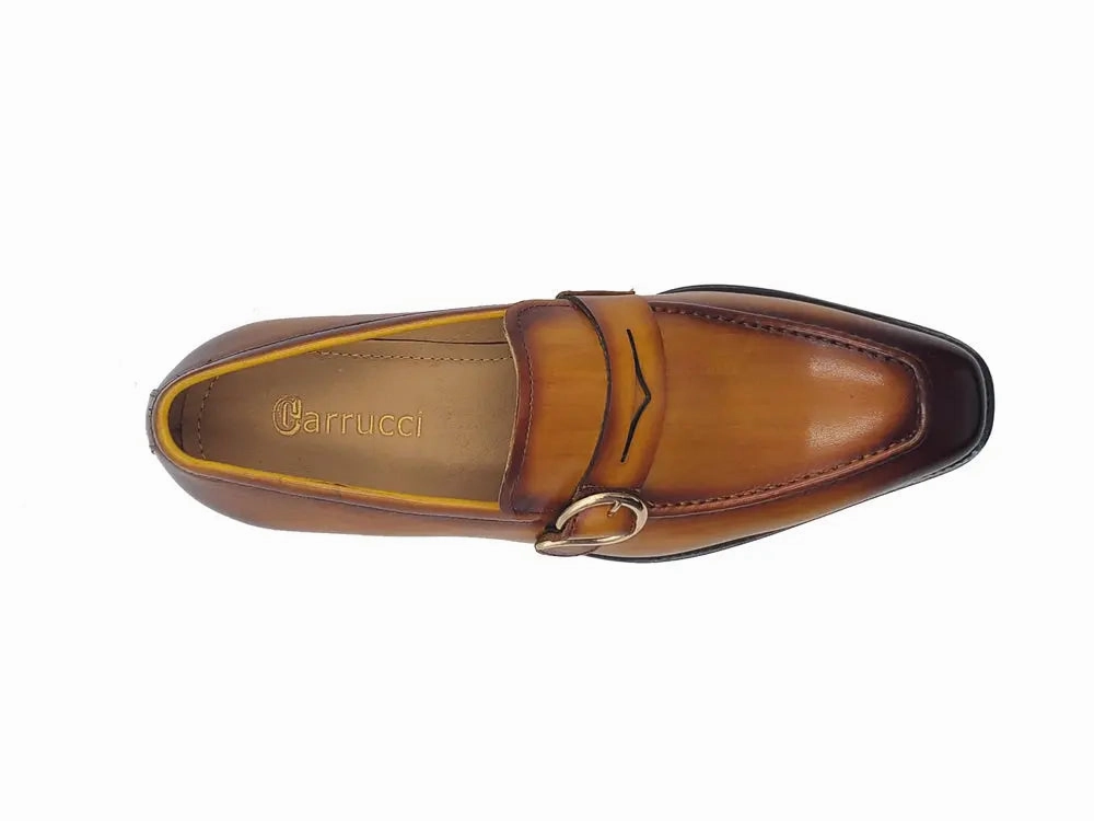Bar Iii Parker Leather Cap-toe Brogues Single Monk Strap with modern buckle