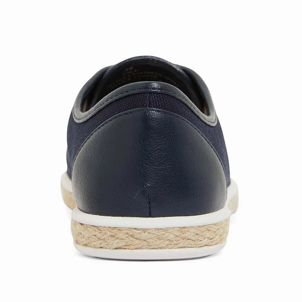 Yale Sneaker in Navy Canvas And Smooth Vortak Mono Casual Shoes