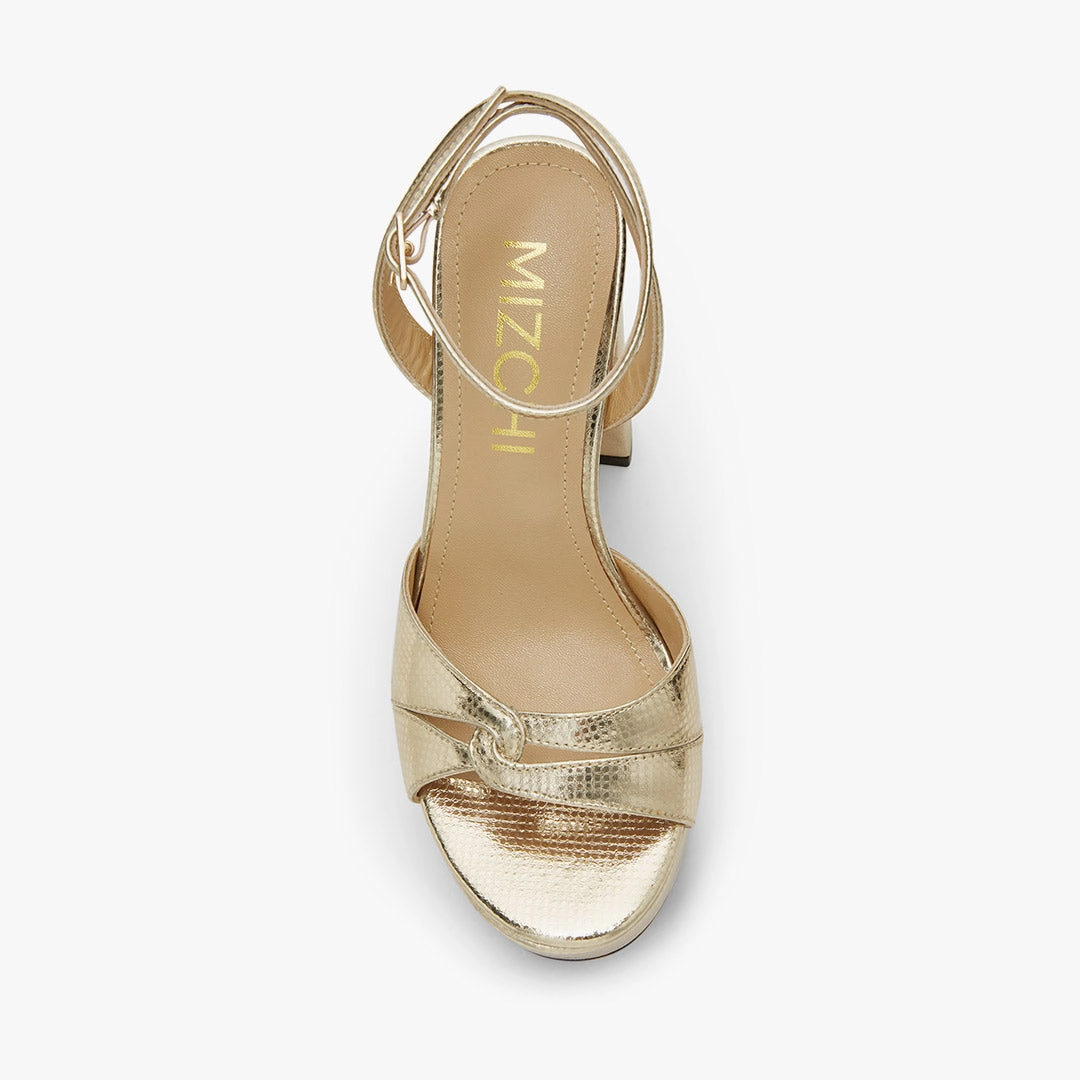 Max Mara Mary Jane Shoes *CHARLOTTE GOLD - platform leather sandals