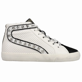 Gadol Perforated Studded High Top Slip On Sneakers Waterproof Slip On Sneakers