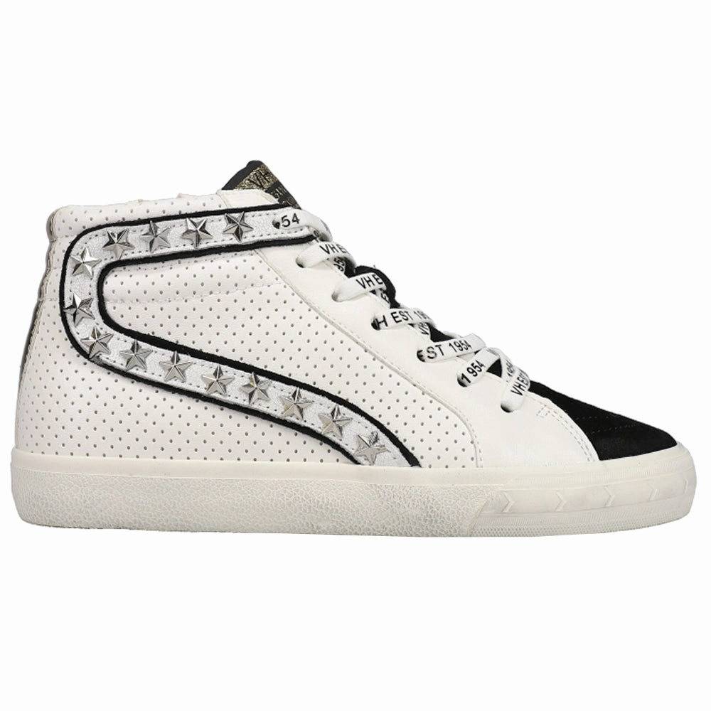 Gadol Perforated Studded High Top Slip On Sneakers High Arch Slip On Shoes