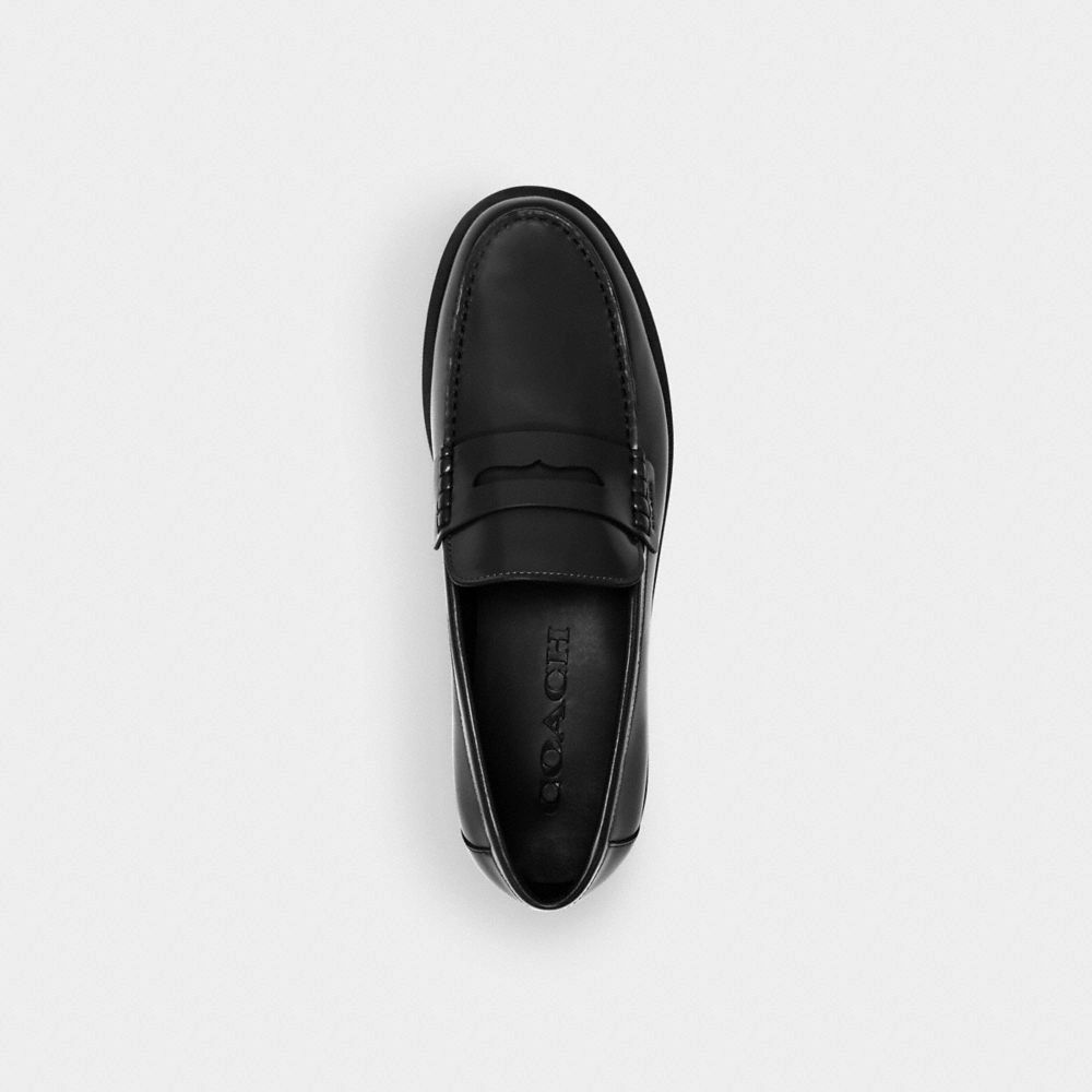 Coach Reagan Penny Loafer Black Loafers With Tassels