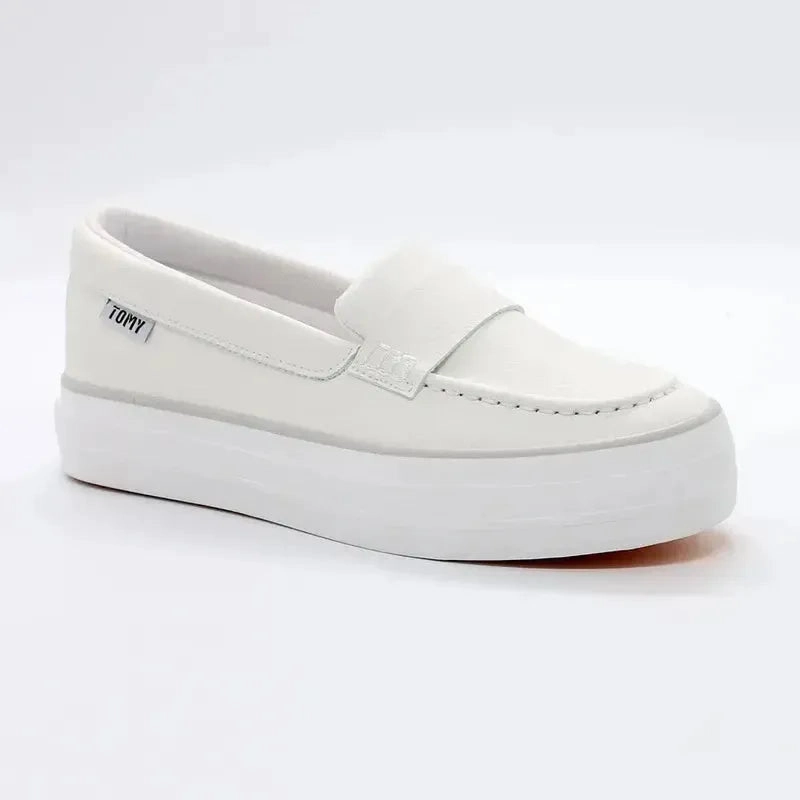 Yellow Slip Ons Tomy Arrow Slip On Sneaker - White