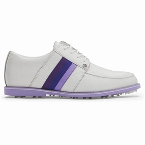 Gfore Grosgrain Gallivanter Spikeless Golf Shoes Snow/Amethyst - 22 Women Vibram Snow Boots