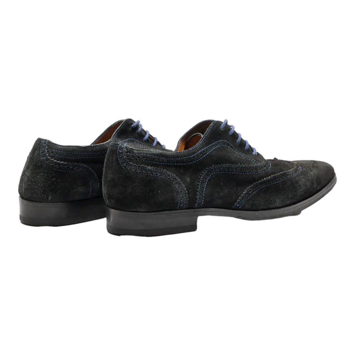GIORGIO Brogue Shoes Black Suede Mens UK 7.5 Loake Country Brogues