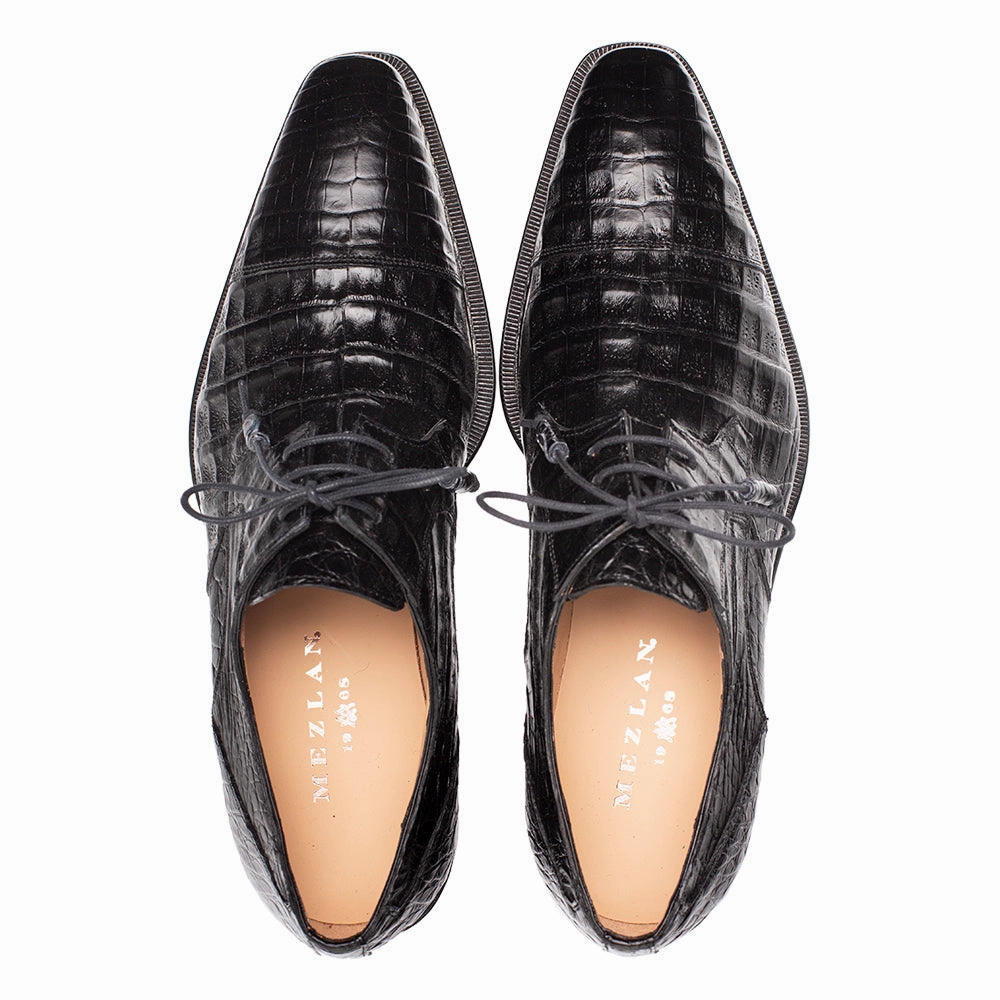 GIOVANE - Black | Mezlan Leather Chunky Derby Shoes