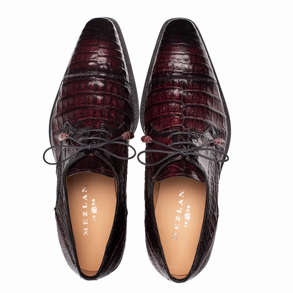 Yellow Lace Up Shoes GIOVANE - Burgundy| Mezlan