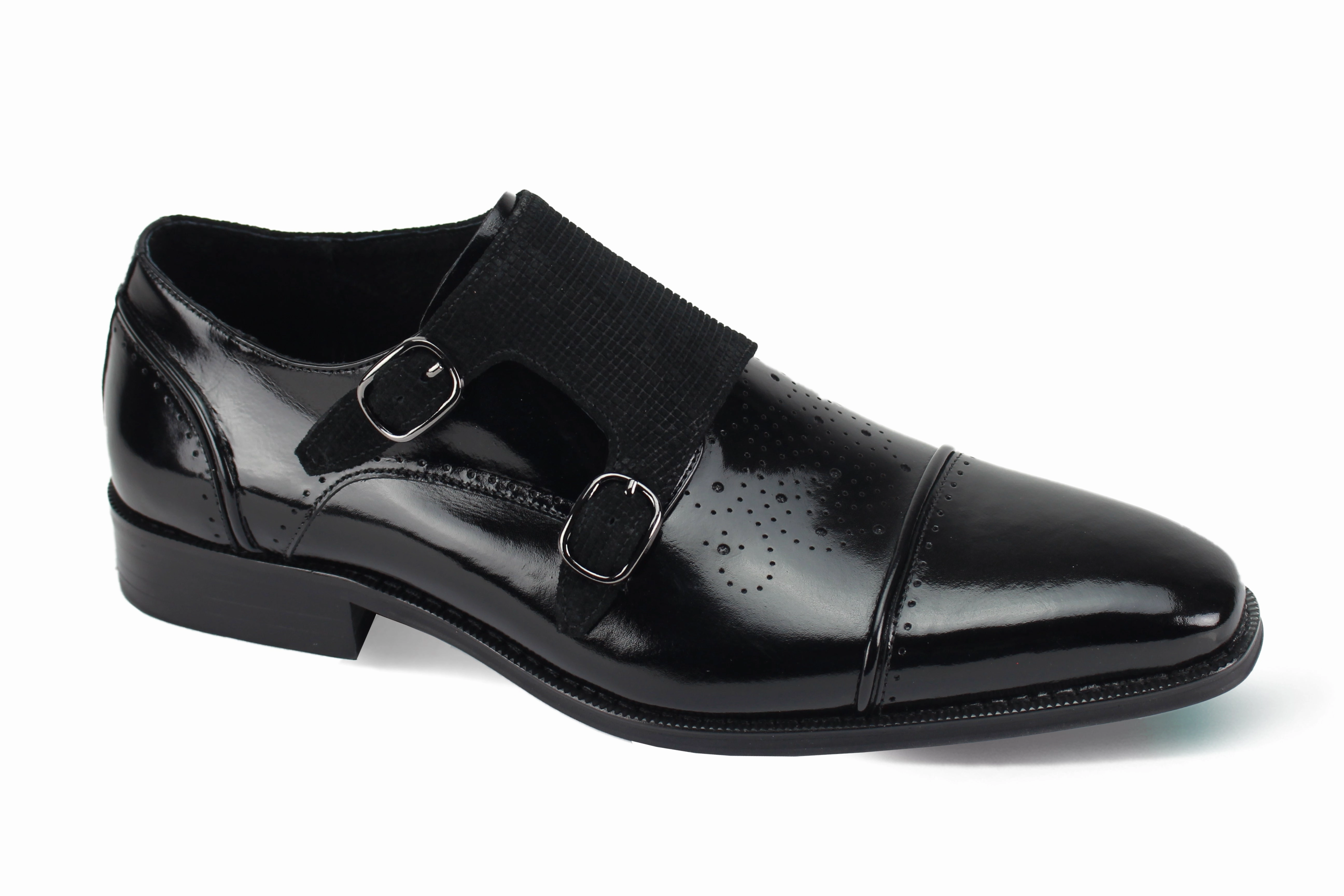 Leather Brogues Tan Giovanni Oscar Leather Shoes Black