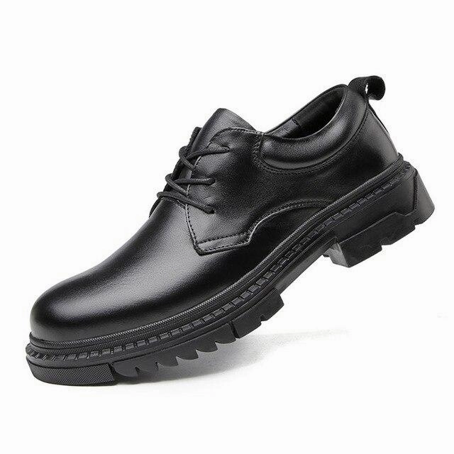 Matt Derby Lace-up Casual Dress Shoe West Louis Derby Leather Shoes Comfortable Low Formal