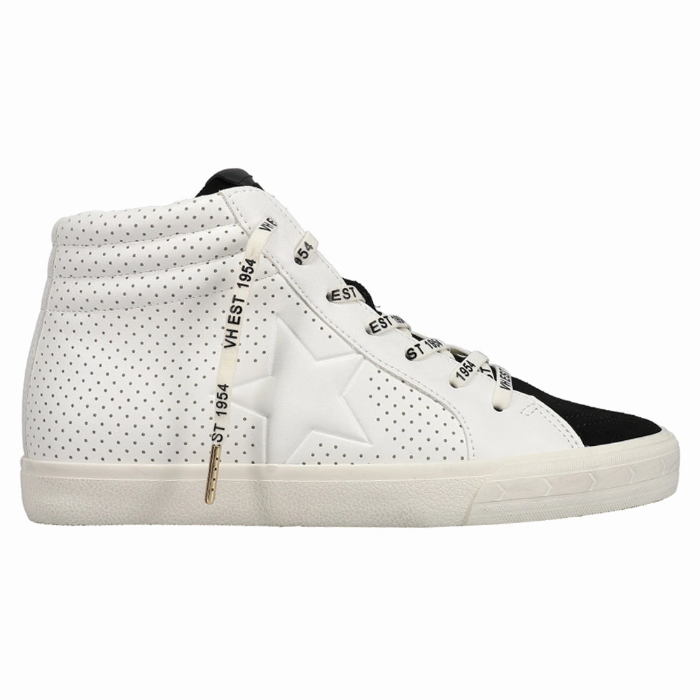 Lester Perforated High Top Slip On Sneakers Flats Slip On