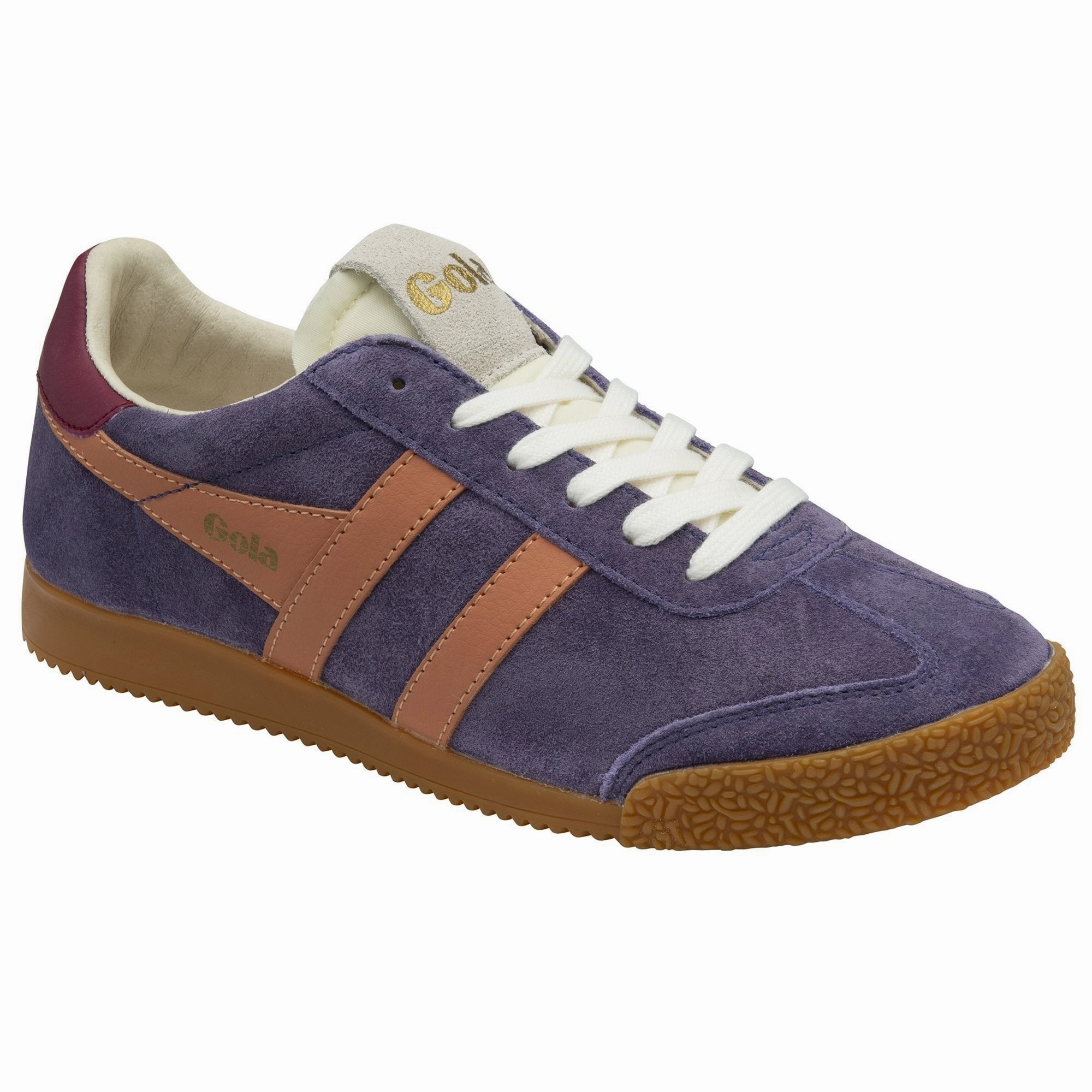Gola Women's Elan Classic Sneakers - Plum/Terracotta/Cerise Under Armour Tribase Reign Training Shoes
