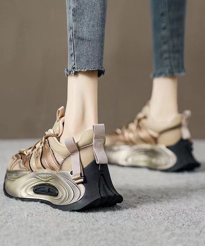 Dr Martens Classic 8065 Mary Jane Shoe Gold Flat Shoes For Platform Genuine Leather 2024 Splicing Cross Strap DD1023