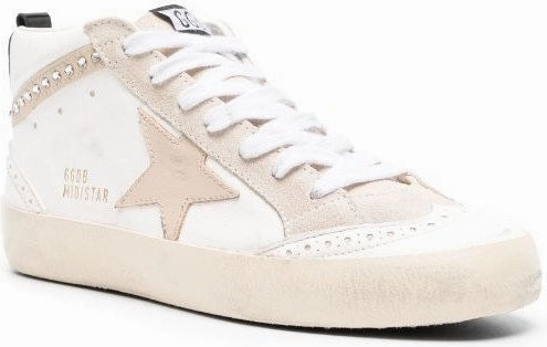 GOLDEN GOOSE MID STAR LEATHER SNEAKERS Tweed Brogue Boots