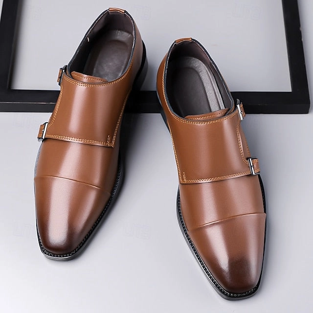 Elegant Shoes  Double Strap Monk Leather Dress Men's