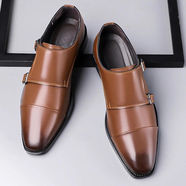 Elegant Shoes  Double Strap Monk Leather Dress Men's Brogue And Derby