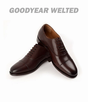 Goodyear Welted - Cap Toe Oxfords - Brown Rockport Shoes Ellingwood Oxfords
