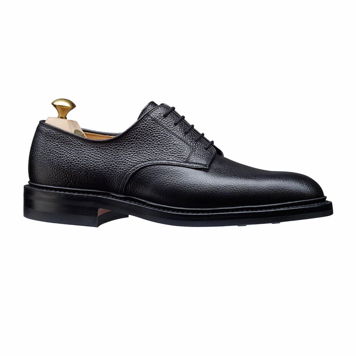 Grasmere Black Scotch Grain Lace Up Brogue Shoes