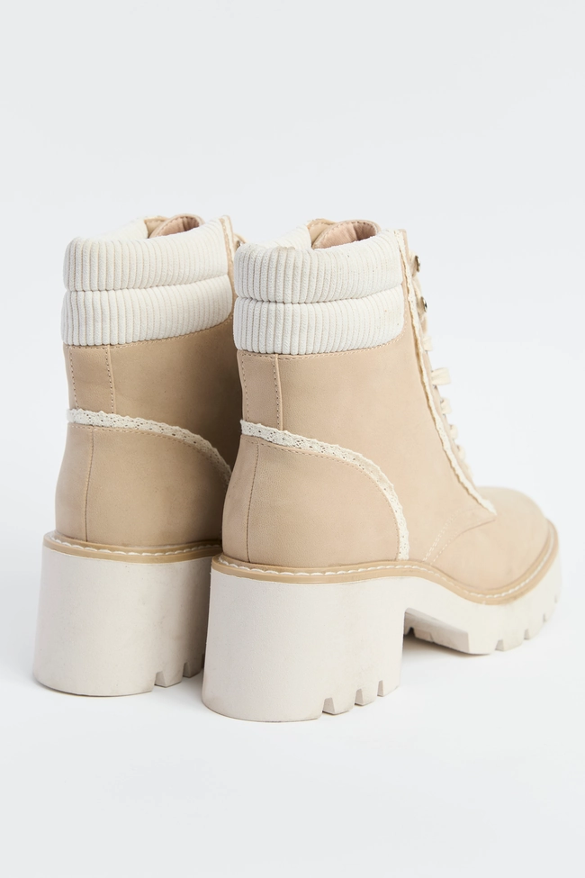 The Most Comfortable Hiking Shoes Nakoama Lace Trim Natural Combat Boots