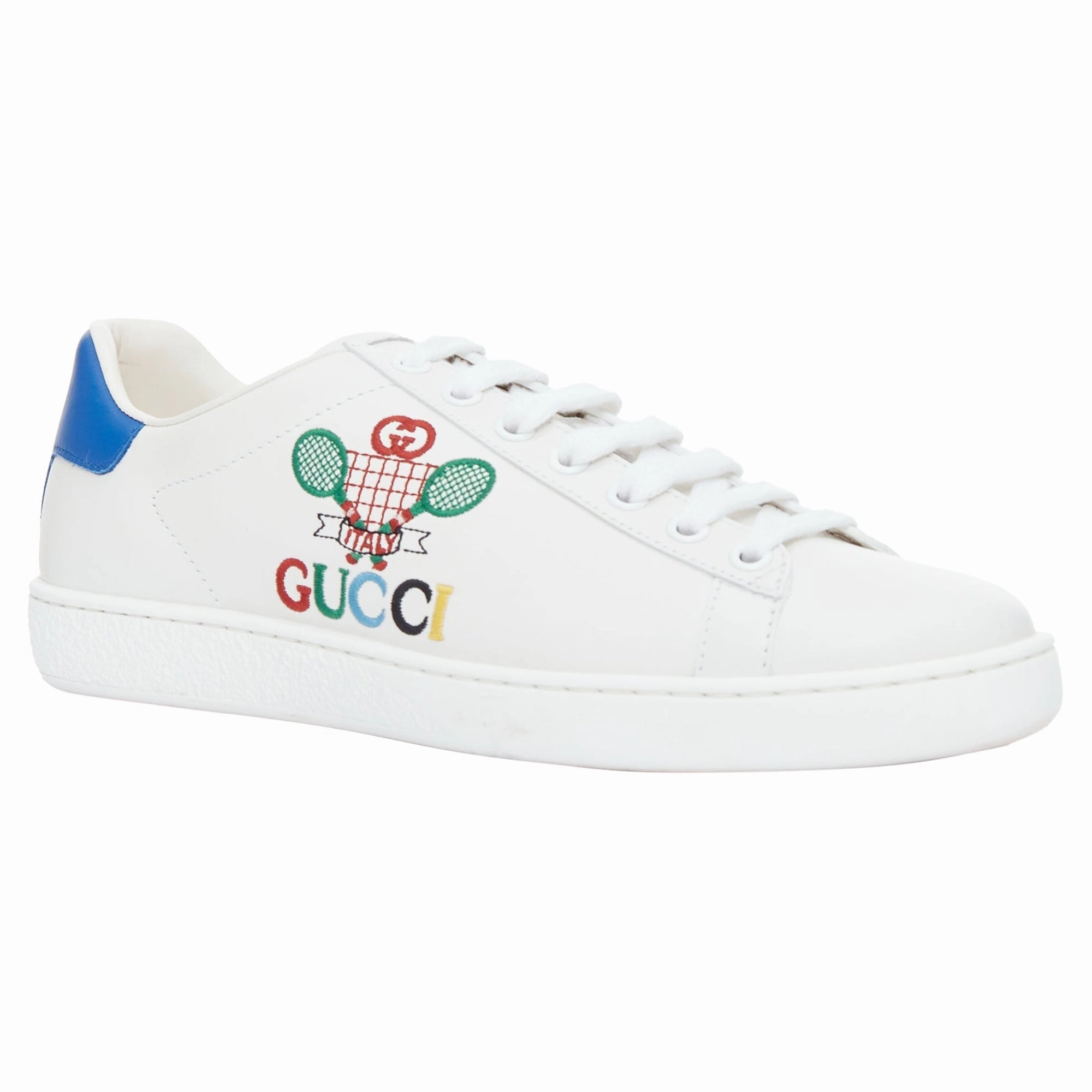 Gucci Ace Tennis Embroidered Logo Low Top Sneakers Tennis Shoes For Diabetics