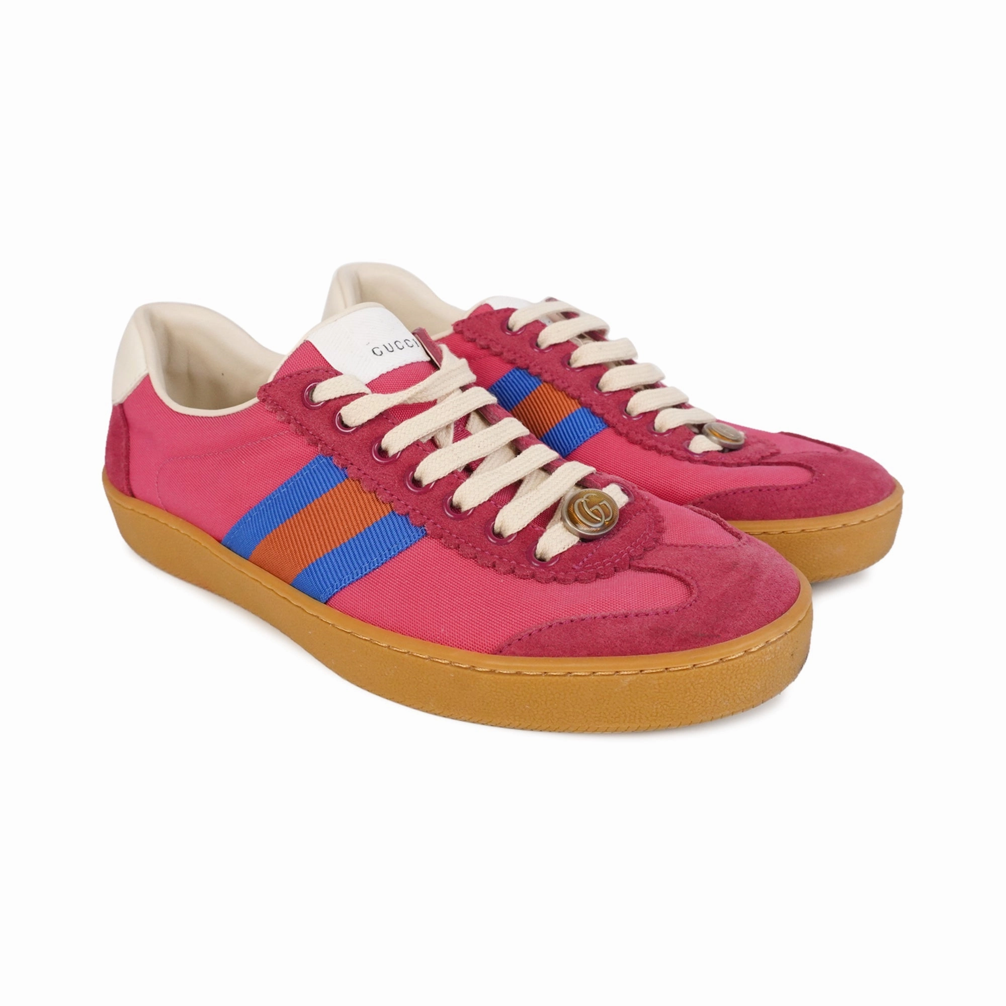 Gucci G74 Web Sneakers - Women's 38 Merrill Casual Shoes