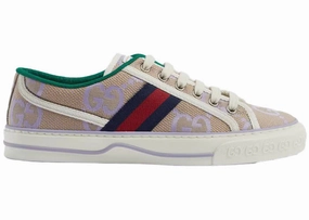 Gucci Jumbo Gg Tennis 1977 Beige Lilac Canvas Walmart Tennis Shoes