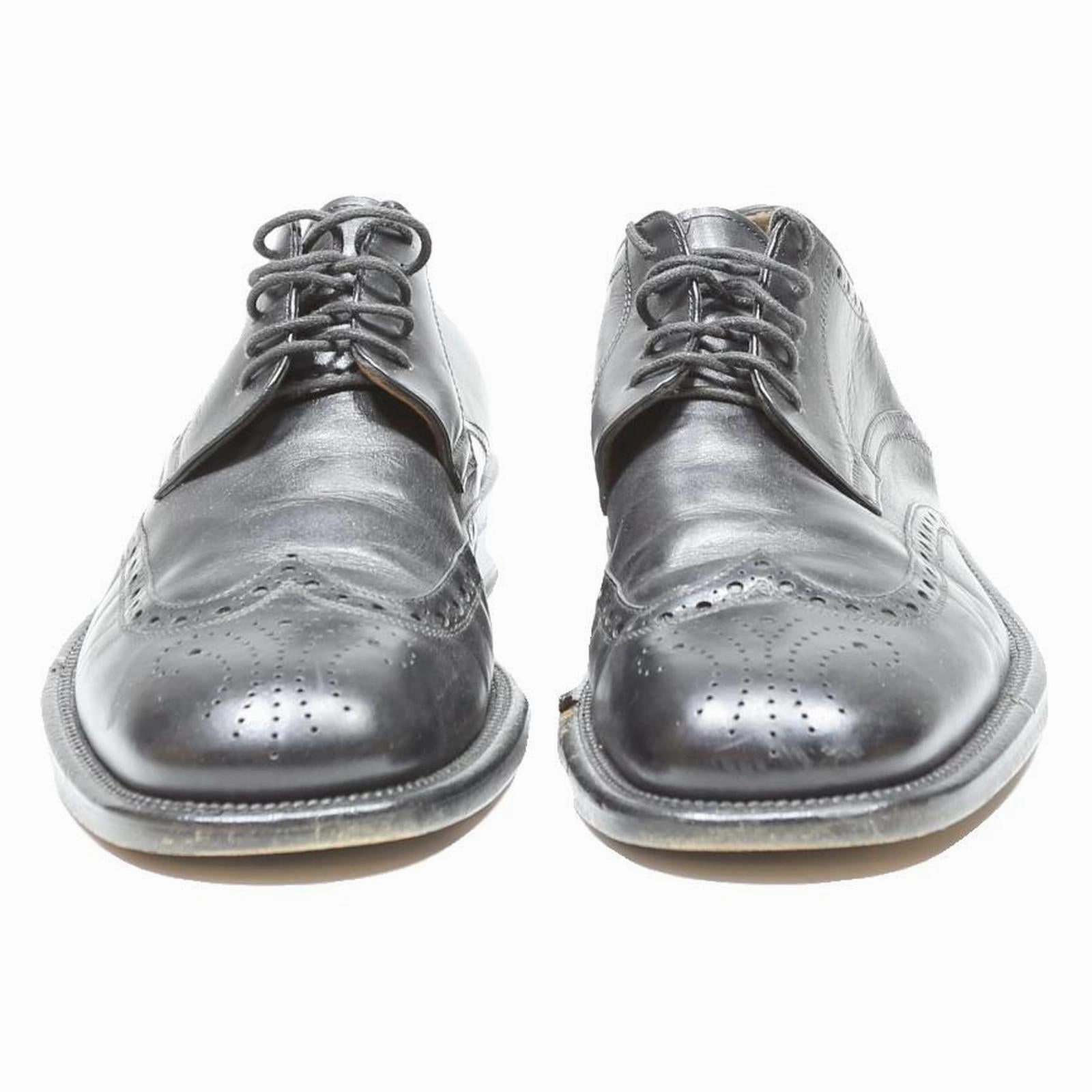 Oxford Shoes Not Brogues HOBSON'S Brogue Mens Shoes Black Leather UK 7.5 Classic Formal Dress Footwear