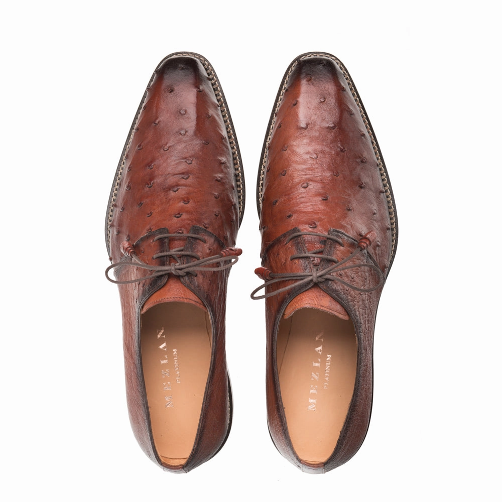Tillson Ostrich Derby Shoes Speed Lace Up