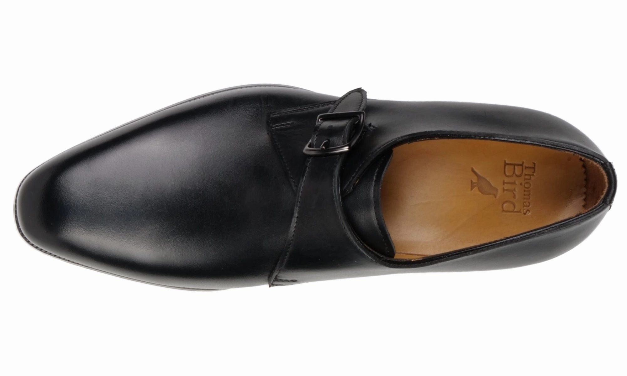 Ladies Black Brogues Brooklyn Single Monk Black