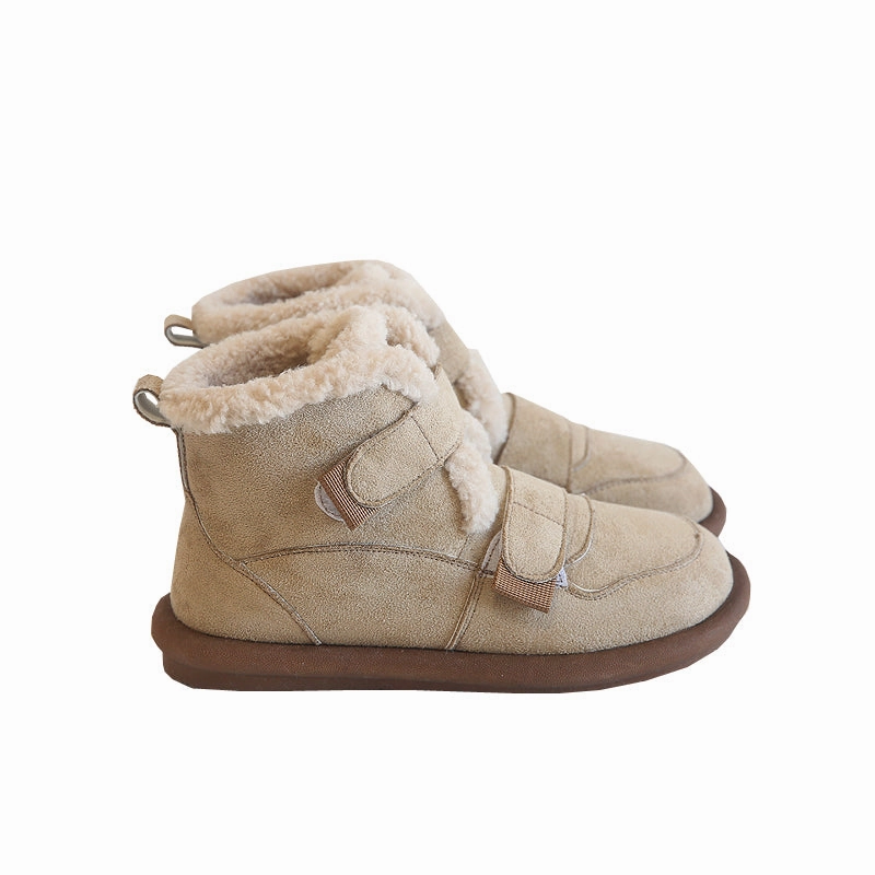 Women Retro Suede Casual Flat Snow Boots Vans Standard Snow Mte Boot