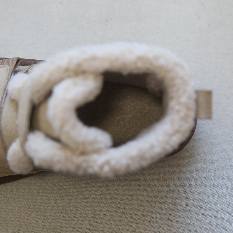 Women Retro Suede Casual Flat Snow Boots Duck Boots Snow Boots