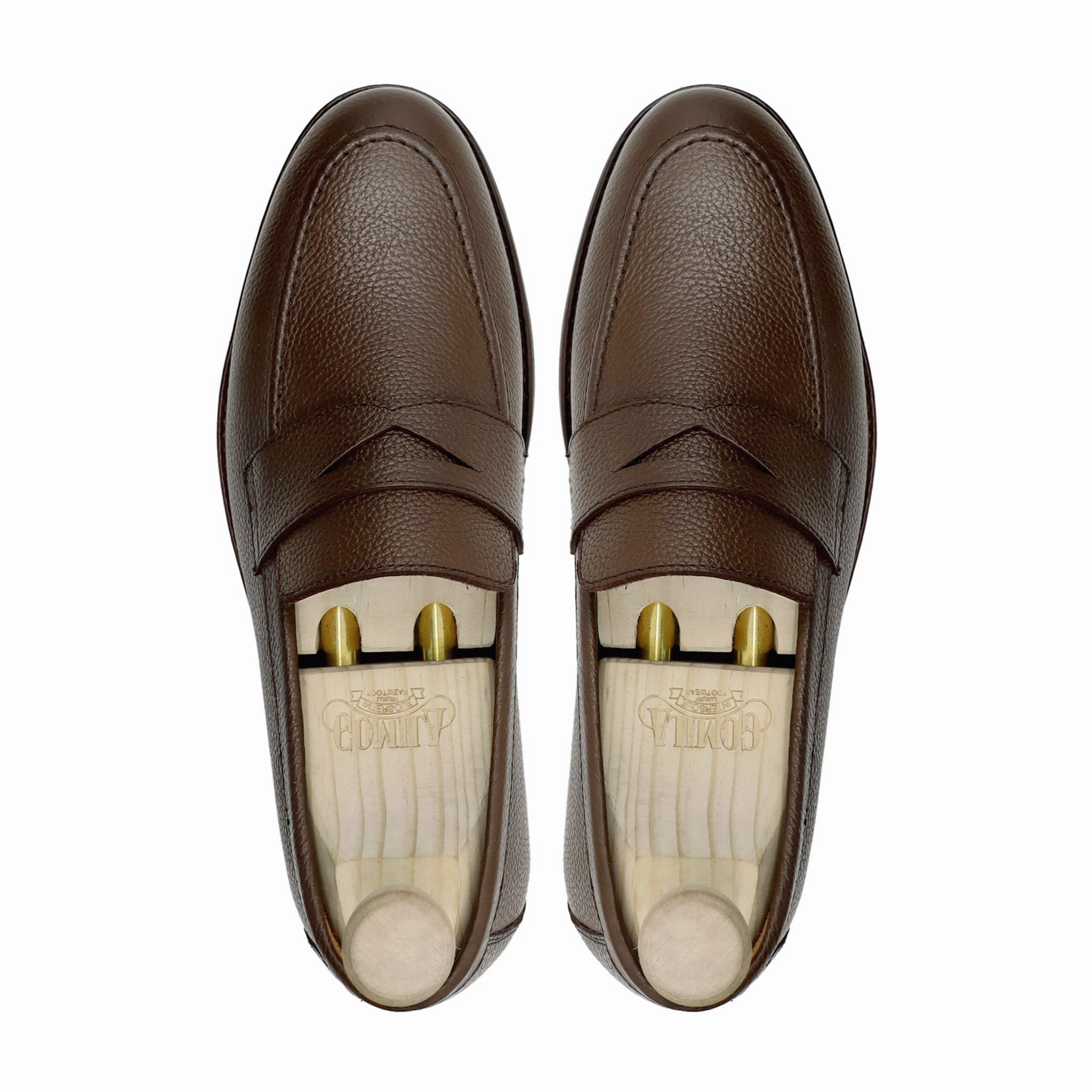 L V Loafers Barq - Men's Brown Pebble Grain Leather Loafer