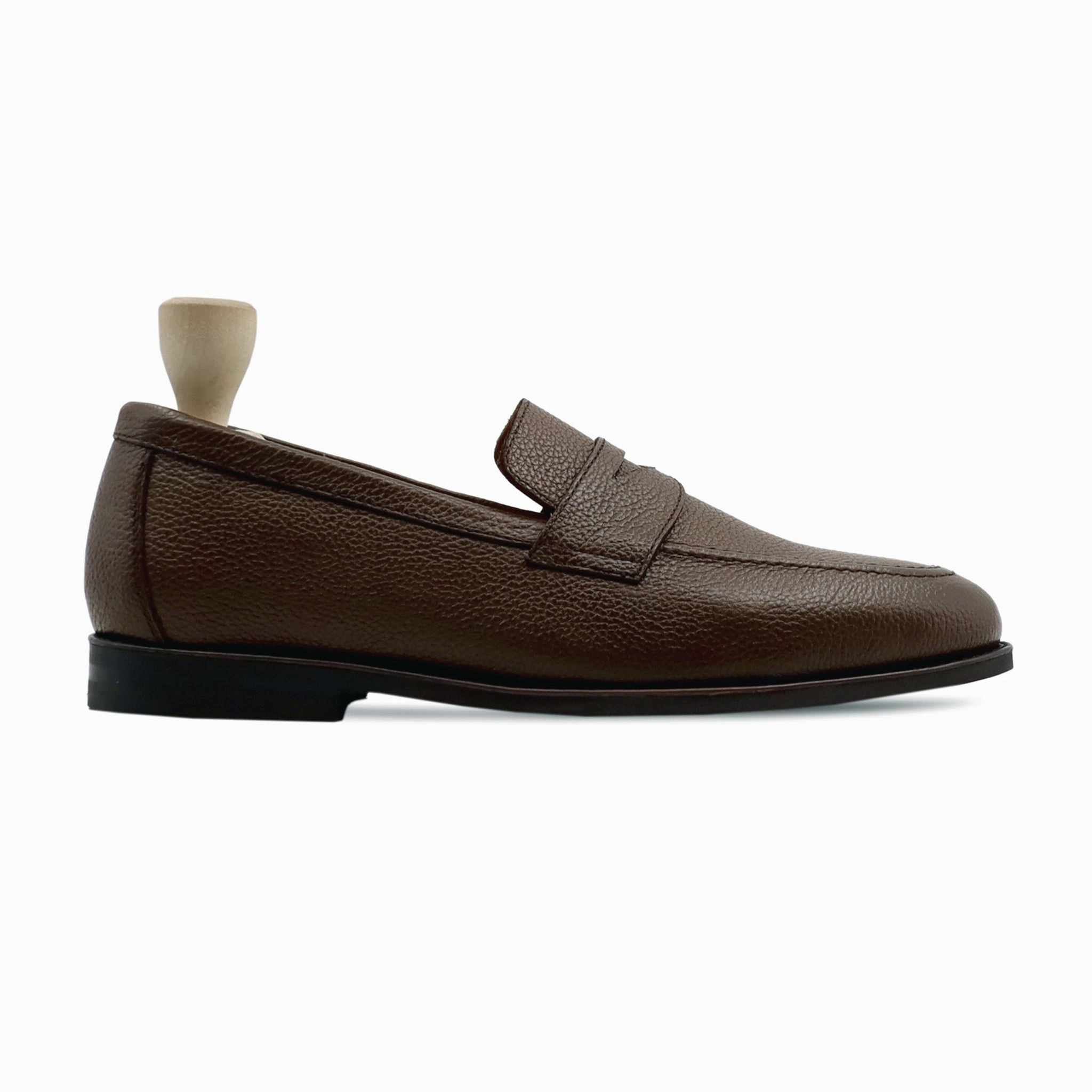 Skate Loafers Barq - Men's Brown Pebble Grain Leather Loafer
