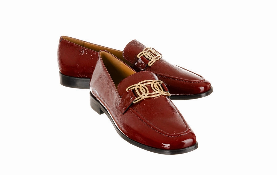 Hay Nova Burgundy Backless Slip On Loafers