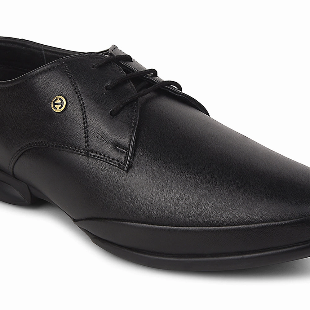 Healers Black Formal Lacing Derby Shoes For Men J757-02 By Liberty Tulip Lace Up Oxford Shoes