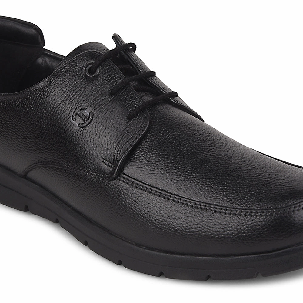 Derby Style Shoes Healers Black Formal Lacing Derby Shoes For Men J757-15 By Liberty