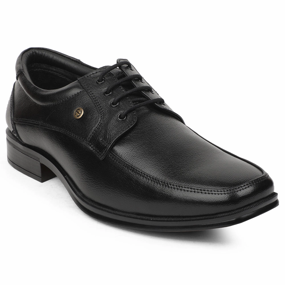 Plain Lace Up Shoes Healers Black Formal Lacing Derby Shoes For Men UDL-9 By Liberty