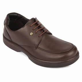 Healers Dark Brown Formal Lacing Derby Shoes For Men 204601AN By Liberty Rudy Leather Derby Shoes