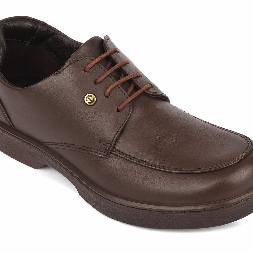 Mcguffey Plain Toe Lace Up Shoe Healers Dark Brown Formal Lacing Derby Shoes For Men 204601AN By Liberty