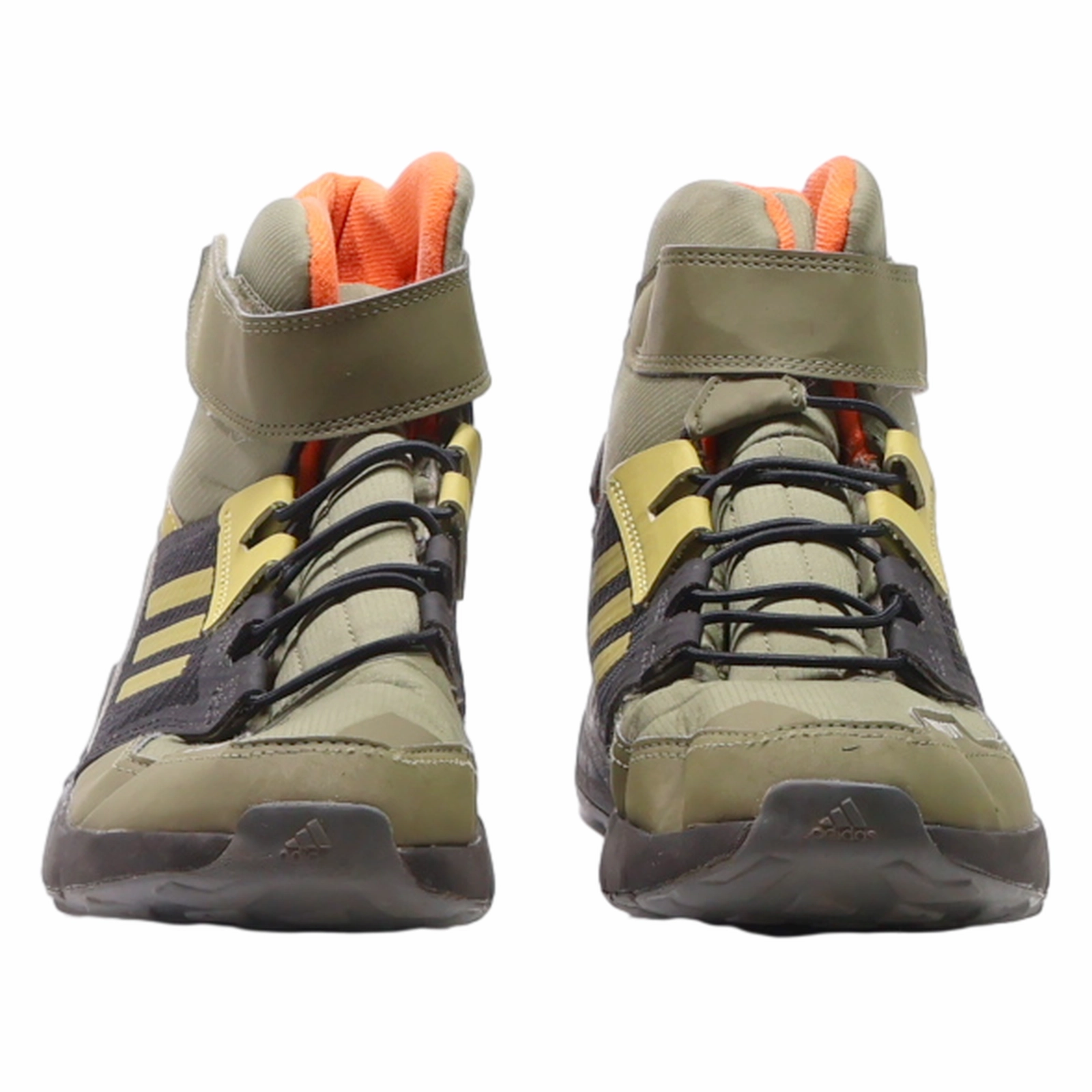 ADIDAS Hiking Boots Green Synthetic Womens UK 5.5 Modern Hiking Shoes