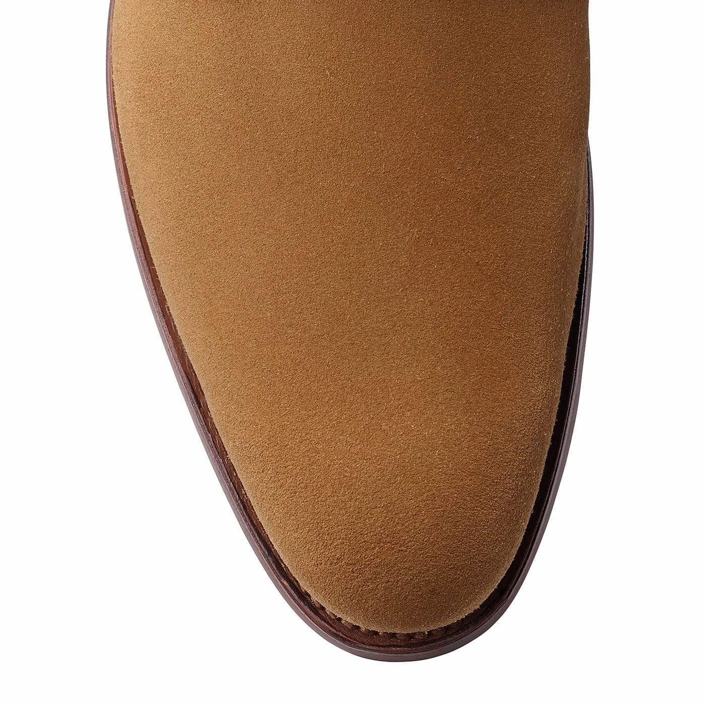 Flat Platform Derby Shoes Helston 2 Camel Suede